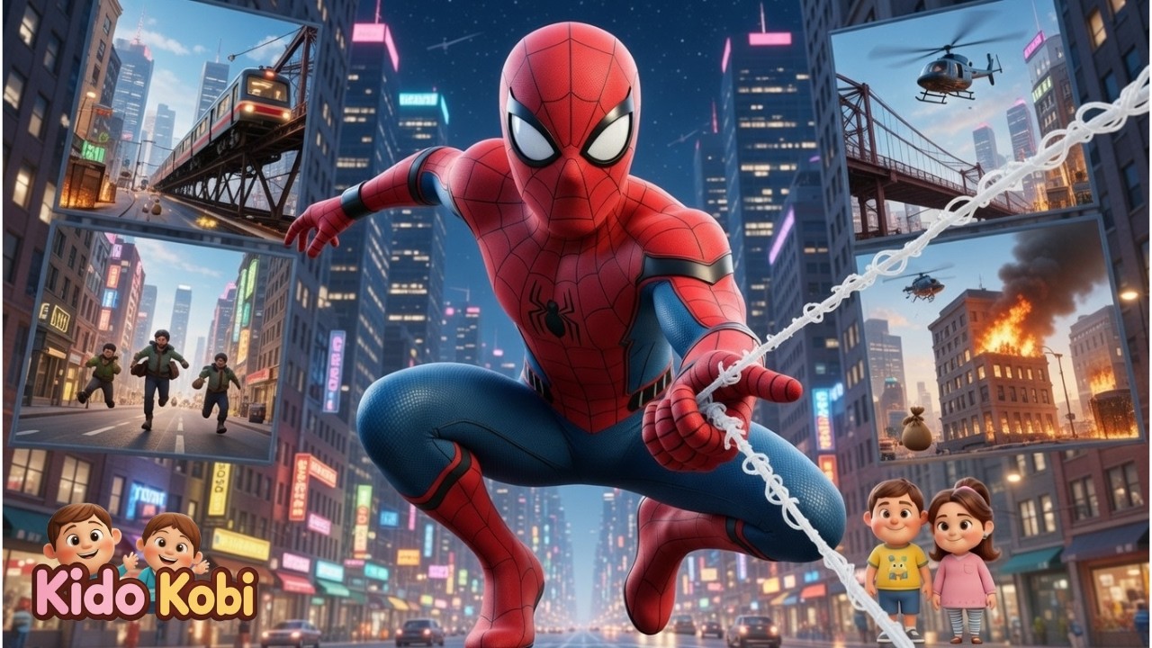 Spider Hero Cartoon for Kids 🕷️ | Kido & Kobi Adventure