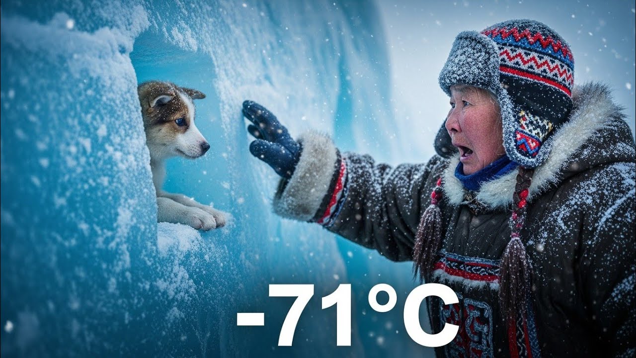80-Year-Old Hermit Rescues Frozen Puppy at -71°C | Yakutia Siberia Survival Story