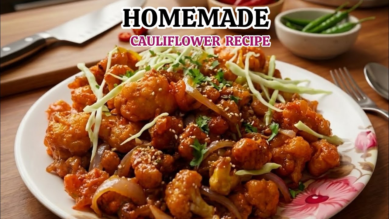 Crispy Gobi Manchurian | Better Than Takeout Cauliflower Snack.