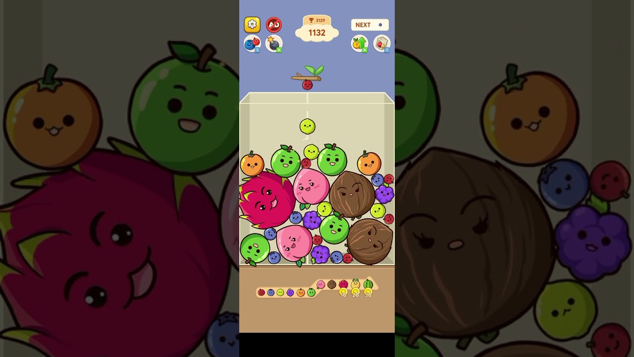 Fruit Merge Match Game #mergepuzzle #games #gaming #gameplay 