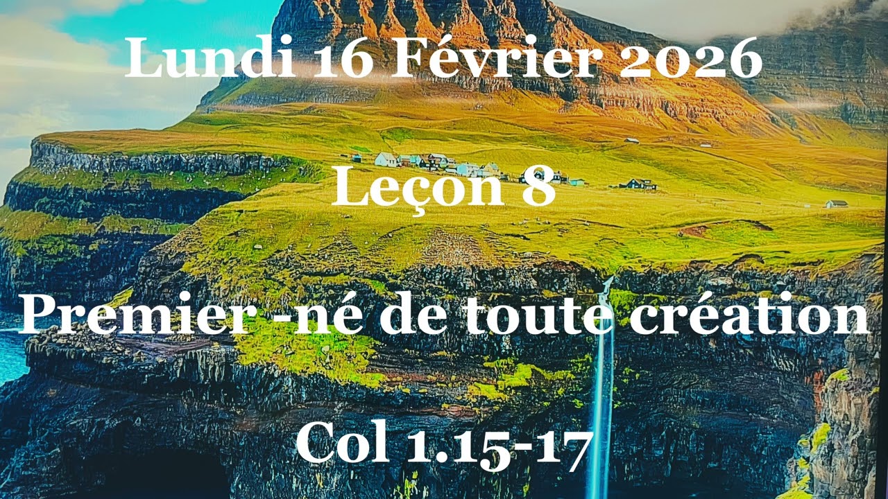 Leçon 8-Premier-né de toute création