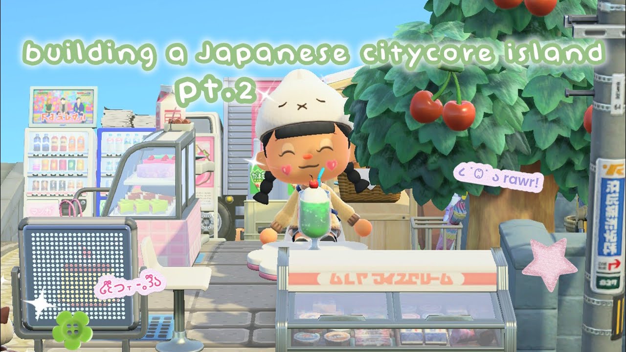 𐙚 ‧building a 7/11 and cozy neighbourhood in my animal crossing island🍀japanese towncore acnh island