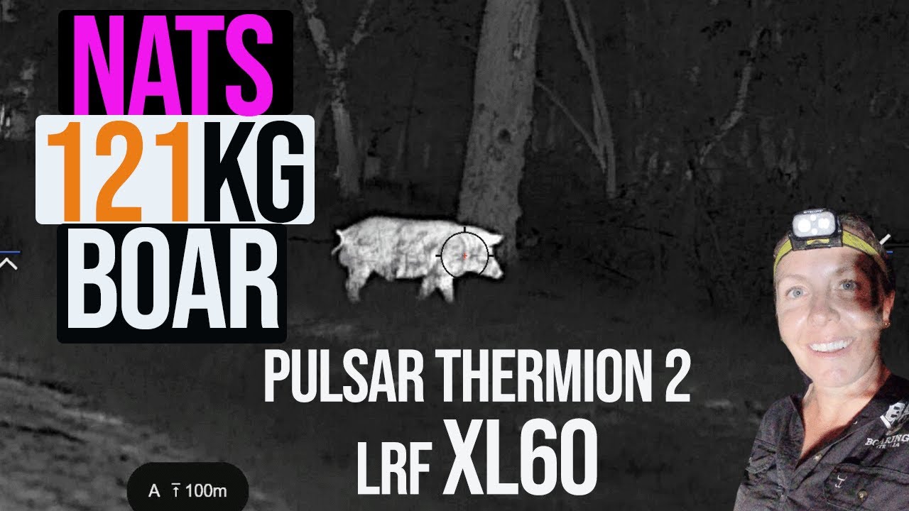 First FEMALE in AUS to test out the PULSAR THERMION 2 LRF XL60 ??- my largest boar yet SOLO HUNT