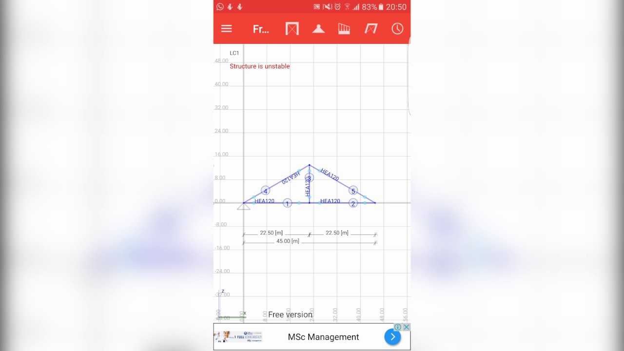 truss analysis using framedesign
