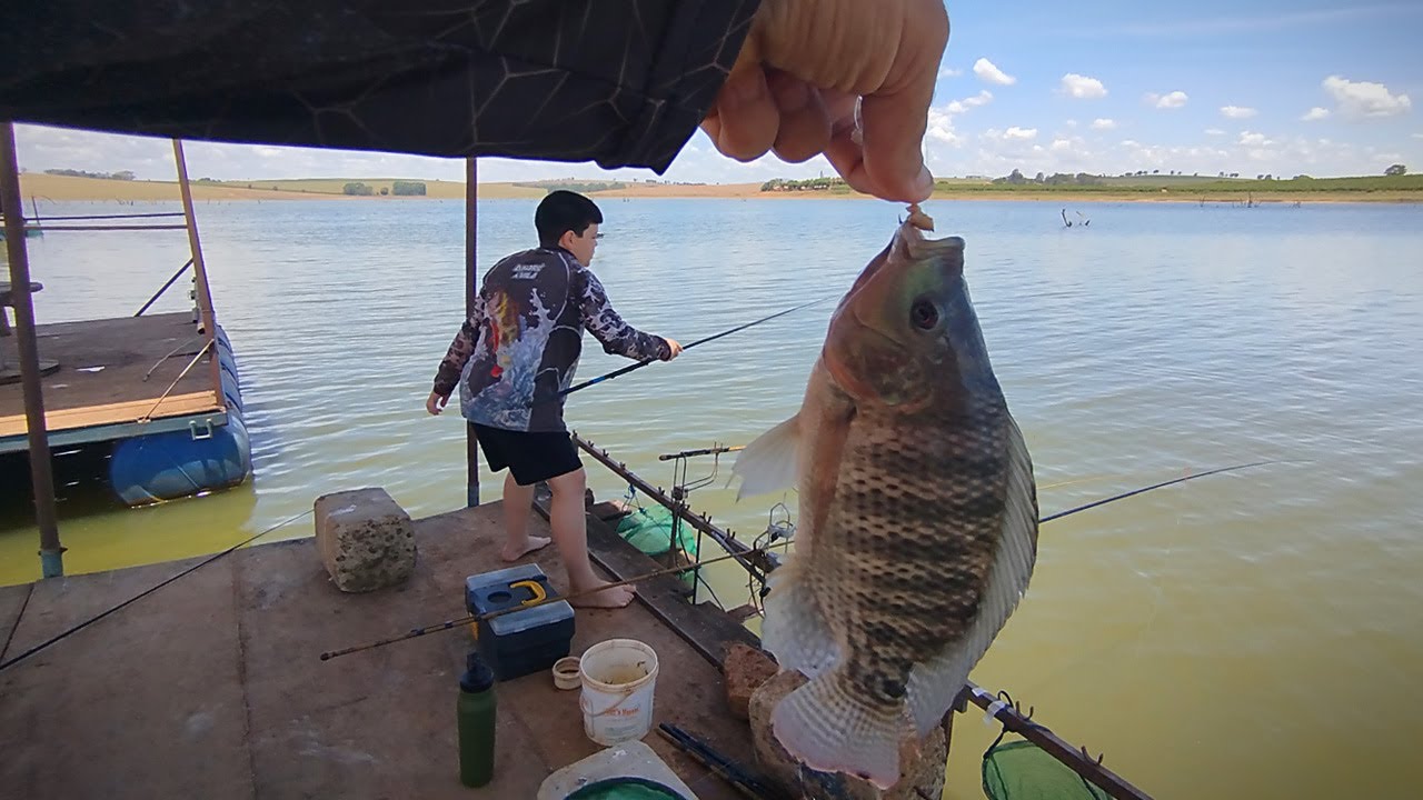 PESCA TOP! SEGUUURA PESCADOR! PESCARIA SHOW DE TILAPIAS NO LAGO DE FURNAS