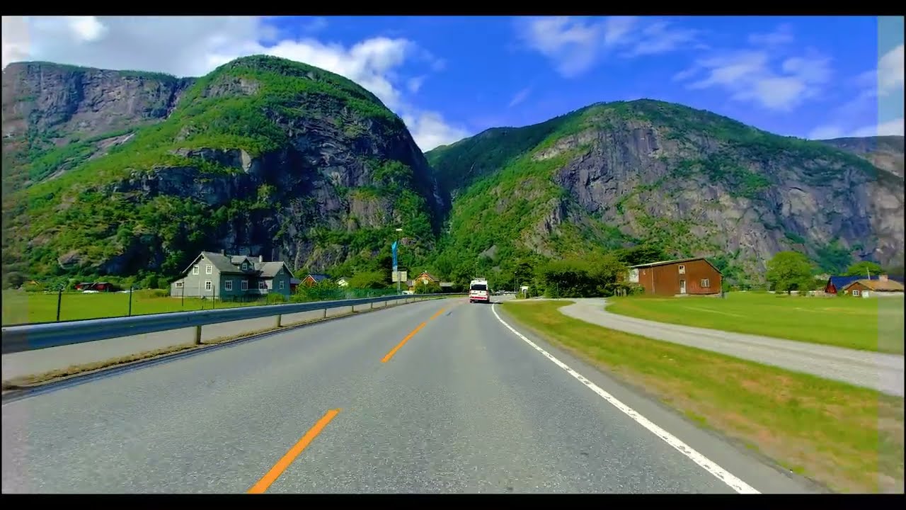 Scenic Drive Sæbø  to Odda Norway. Road 13  Scenic highway