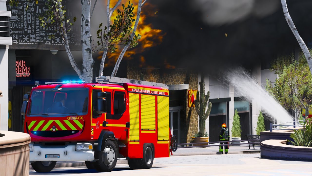 [GTA5] UN GROS FEU SE D&Eacute;CLENCHE DANS LE PLUS GRAND MAGASIN DE LA VILLE | SDIS77