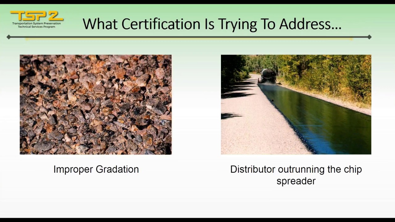 TSP2 Pavement Preservation Certification Webinar