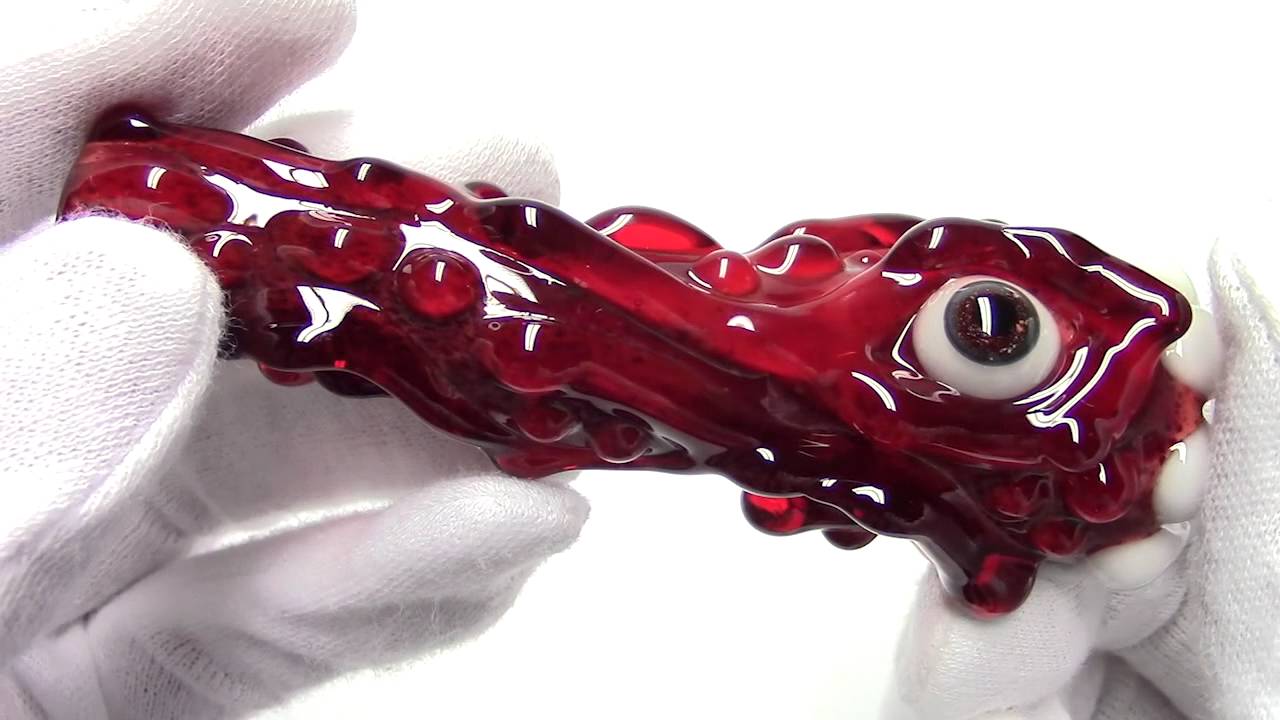 Blood Worm glass pipe sp924