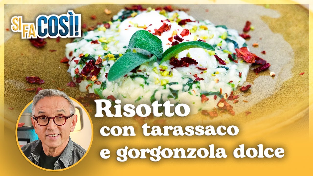 Risotto con tarassaco e gorgonzola dolce | Chef BRUNO BARBIERI