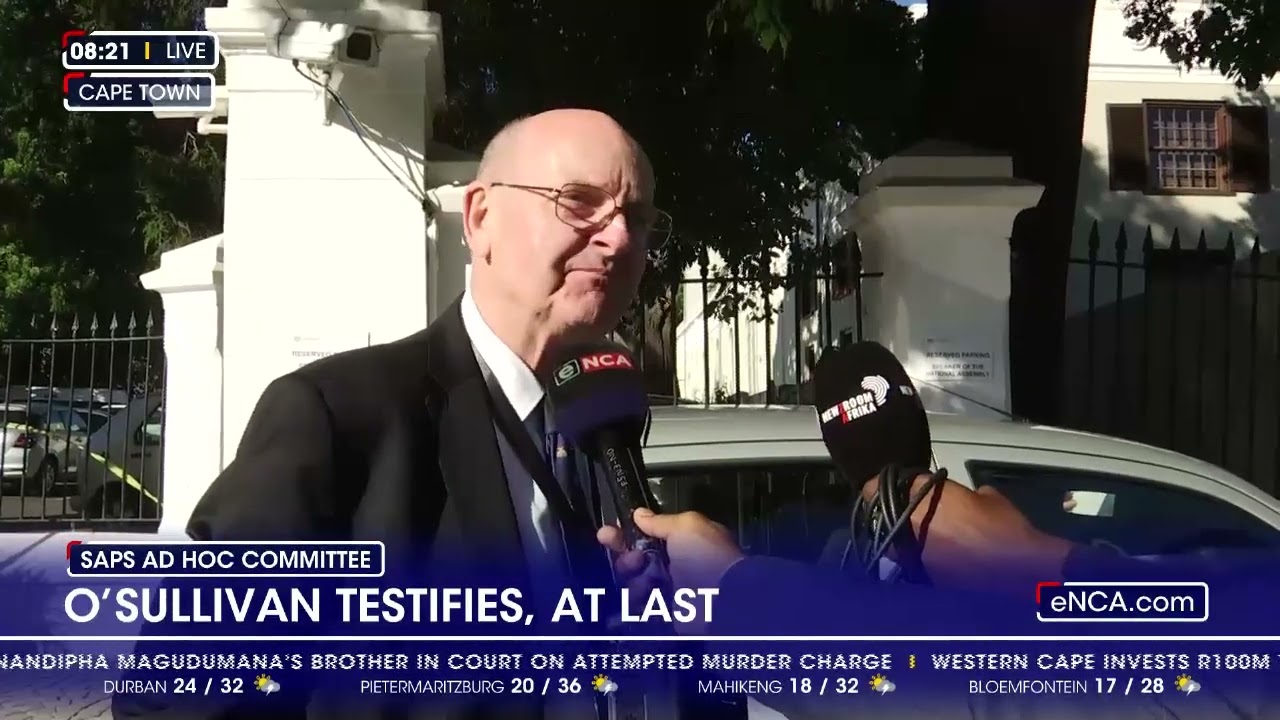 Paul O'Sullivan arrives at Parliament ahead of Ad Hoc Committee appearance
