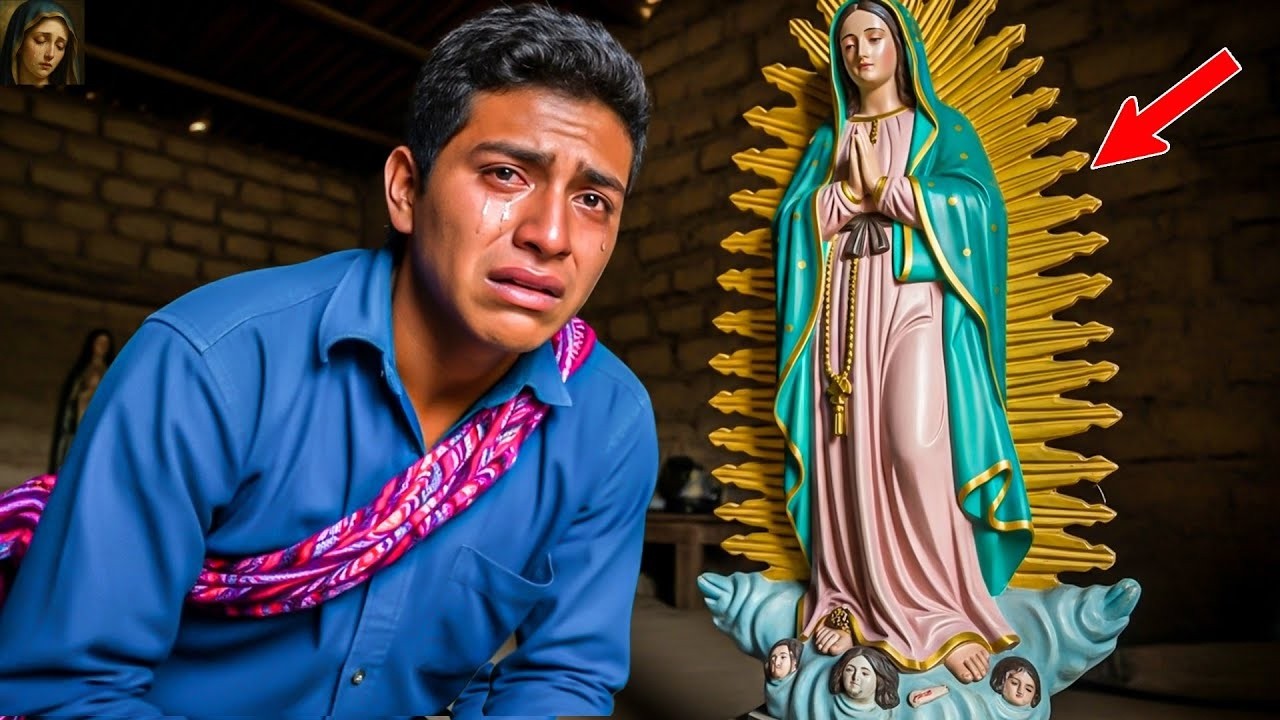 El joven incrédulo tocó la estatua de la Virgen… y lo que sintió lo hizo caer de rodillas