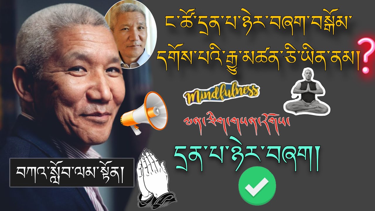 🚨Geshe Thupten Jinpa🙏 དྲན་པ་ཉེར་བཞག་བསྒོམ་དགོས་པའི་རྒྱུ་མཚན་ཅི་ཡིན་ནམ།?🙇#TibetanADVICE #mindfulness 