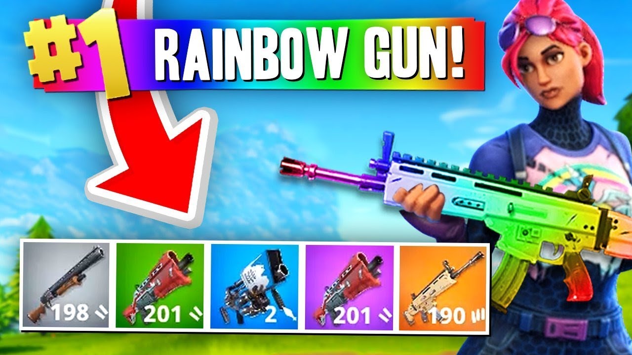 The RAINBOW GUN Challenge! (Fortnite Battle Royale)