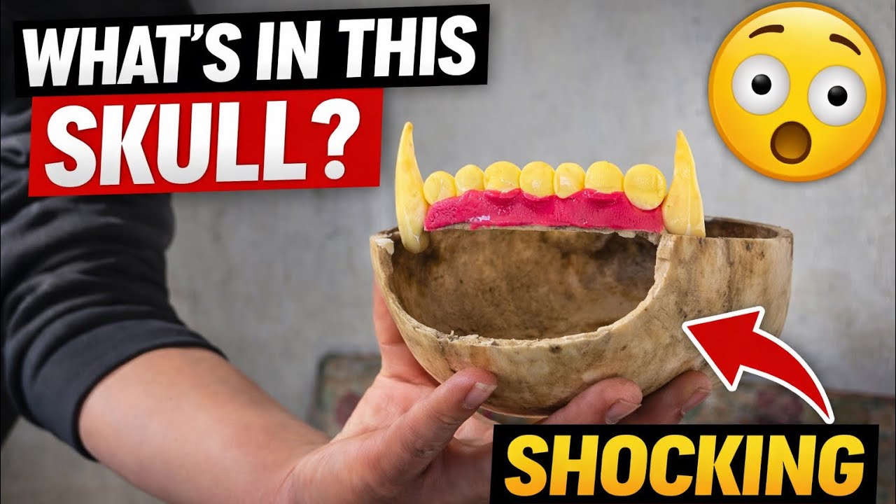 This Human Skull Used as a Cup