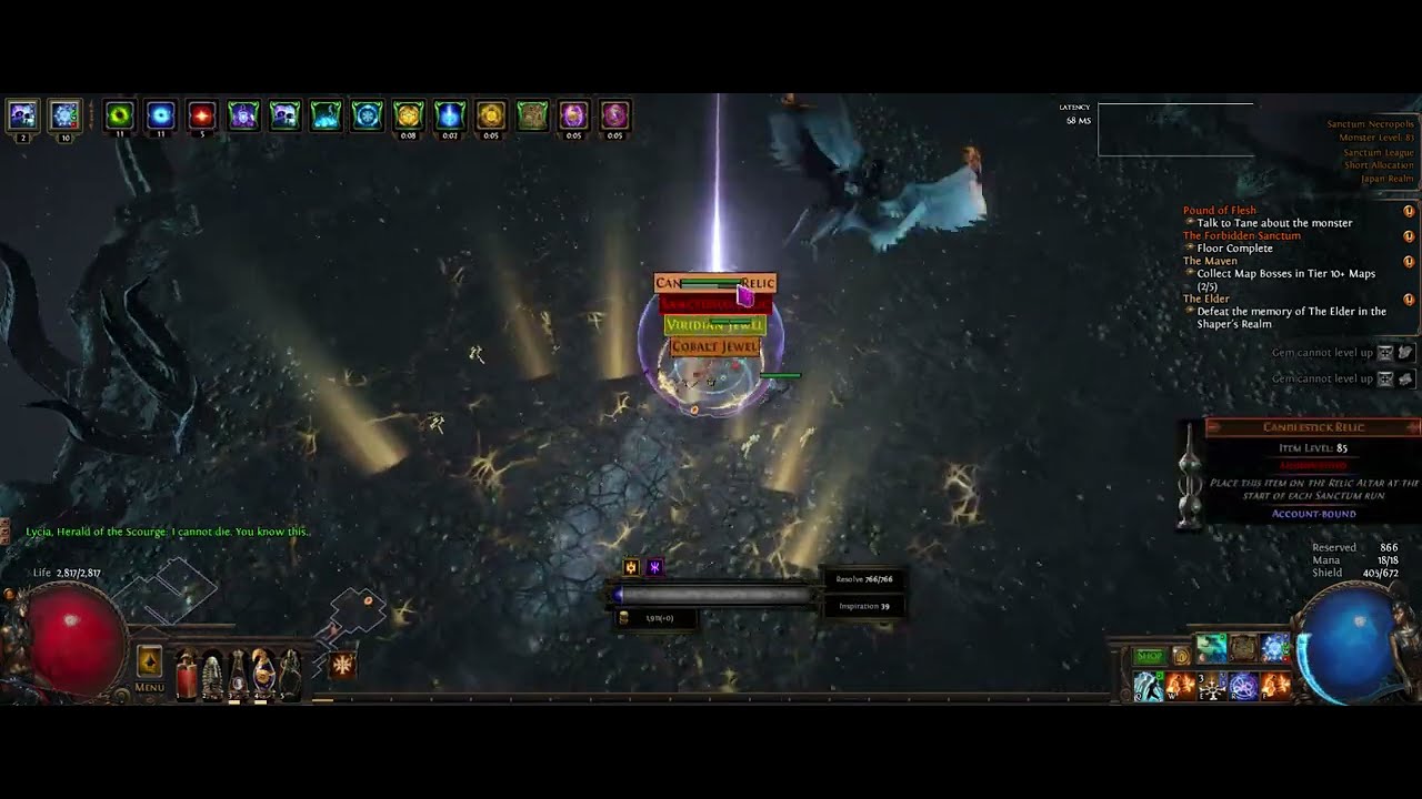 T16 Forbidden Sanctum Final Boss - Floor 4: Lycia Unholy Heretic + Bonus Phase