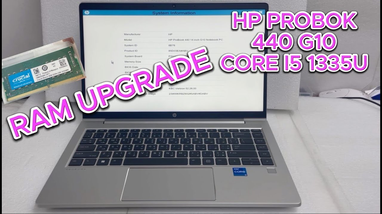 HP ProBook 440 G10 i5-1335U RAM Upgrade |  85D03EA