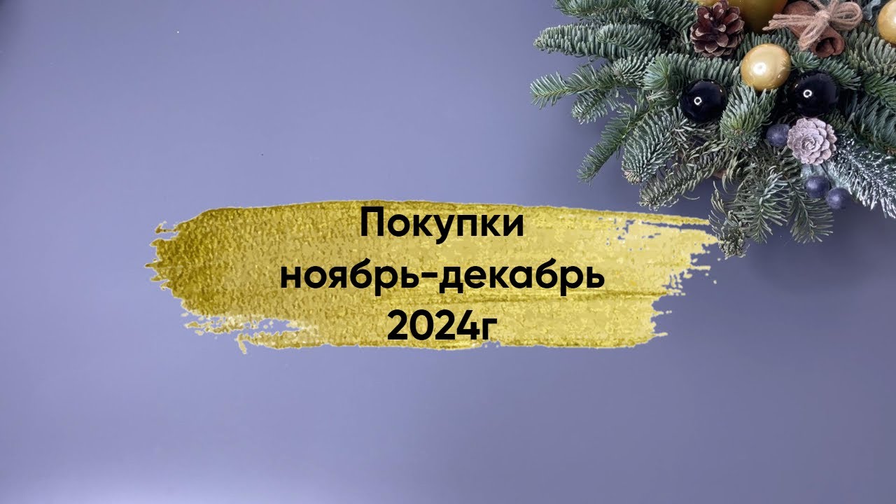 Покупки ноябрь-декабрь 2024г.