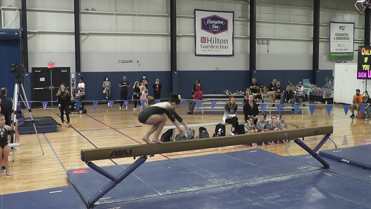 Level 2 Gymastics Beam Routine 2021 - 2029 - Olivia Artiga Florida State Championships 8 years old