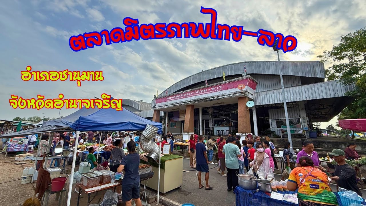 ตลาดนัดไทย-ลาว ชานุมาน ตื่นตาตื่นใจ ของป่า อาหารป่า จากฝั่งลาว