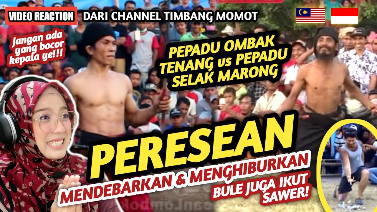 🇮🇩 REACTION PERESEAN YANG MENGHIBURKAN DARI PEPADU SELAK MARONG VS OMBAK TENANG | Bule Turut SAWER!