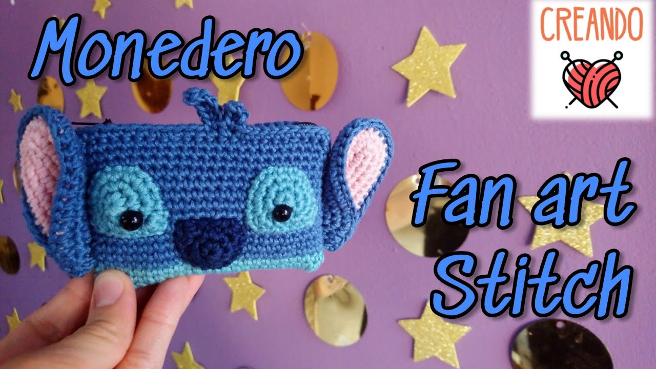 Cómo tejer monedero modelo Stitch a crochet/paso a paso amigurumi tipo Stich Tsum Tsum tutorial