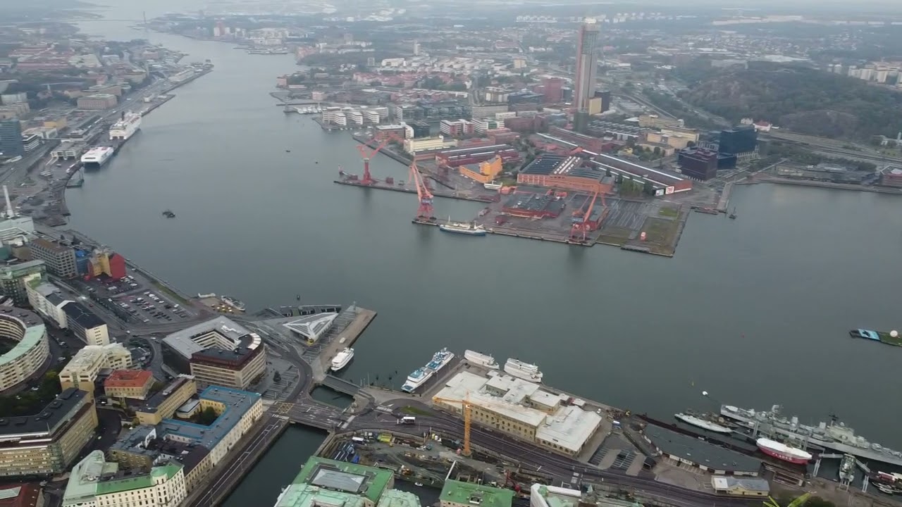 Gothenburg Main Square. Gustav Adolfs torg Stockholm DRONE.  Arial View.  - Gothenburg Sweden - ECTV
