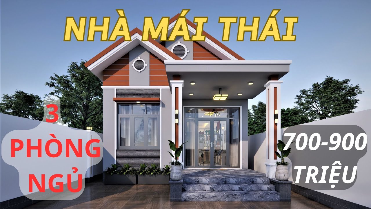 Nhà Mái Thái 1 Tầng 3 Phòng Ngủ | Phối Cảnh Đẹp Nhất Hiện Nay
