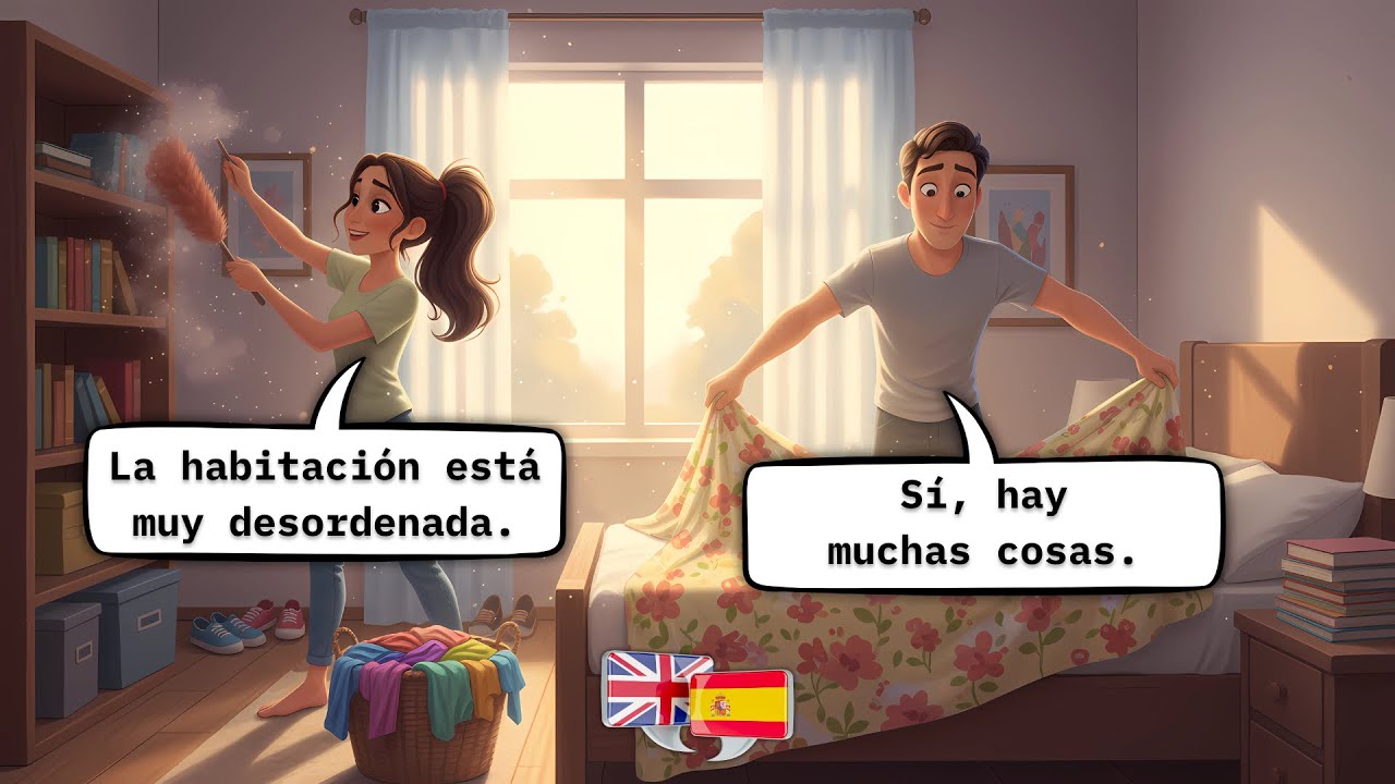 Learn Spanish Conversation at Home | Cleaning & Organizing (Beginner Friendly)