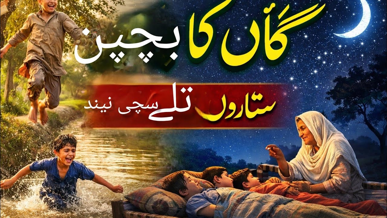 گاؤں کا بچپن — سادہ زندگی اور ستاروں تلے نیند 🌙🌾