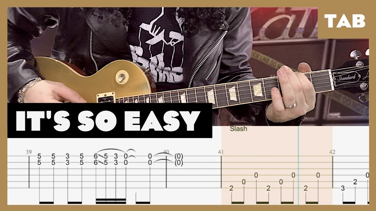 Guns N’ Roses - It's So Easy - Guitar Tab | Lesson | Cover | Tutorial