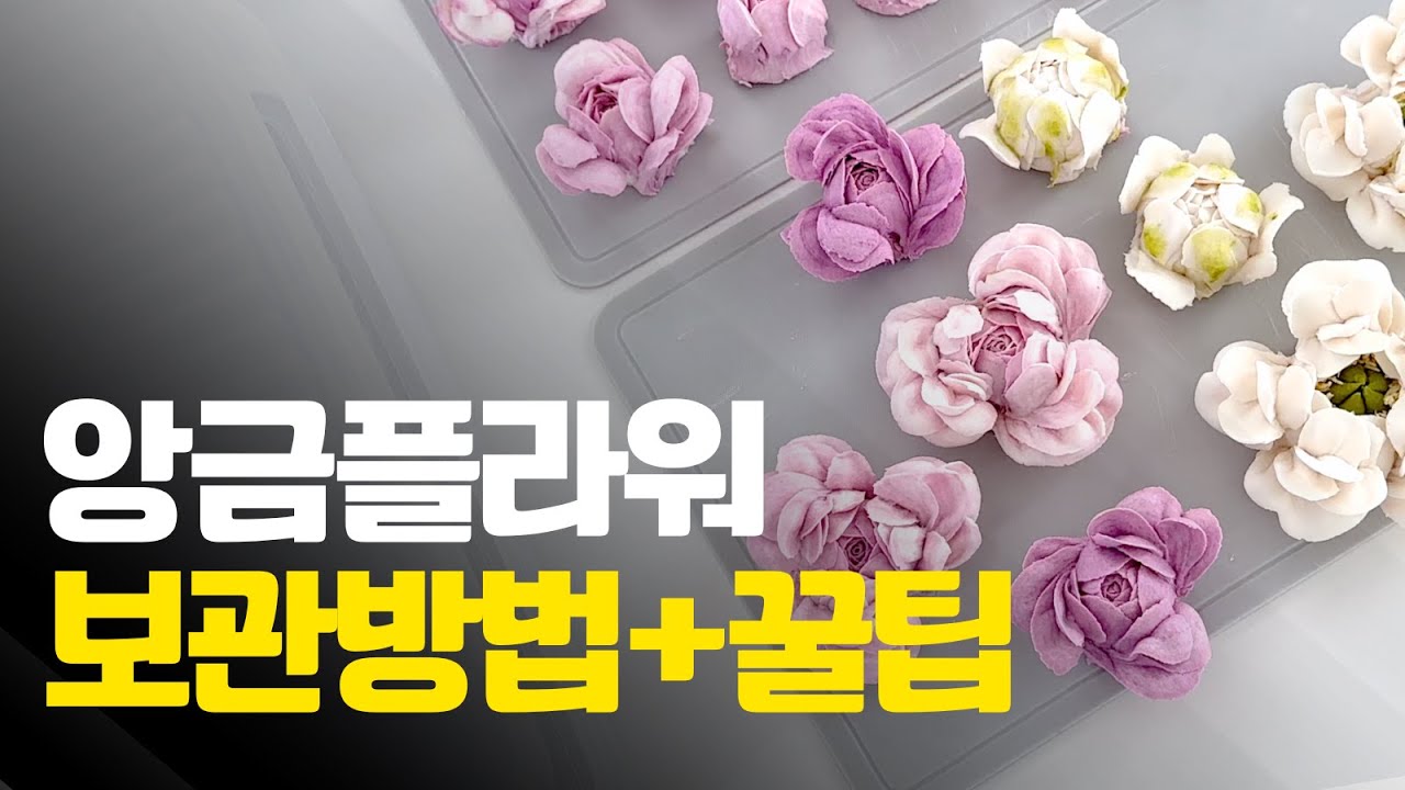 앙금플라워 케이크 제작 시간을 줄여주는 보관 꿀팁! 꽃은 물론 잎사귀 앙금도 미리 제작해두세요! [ 공방 창업 노하우 ]