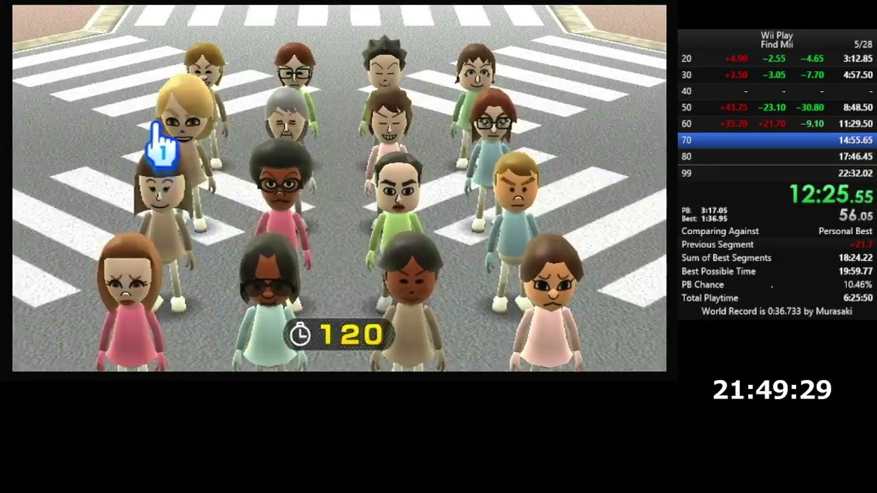 はじめてのWii　あのMiiをさがせ（レベル99）22:36