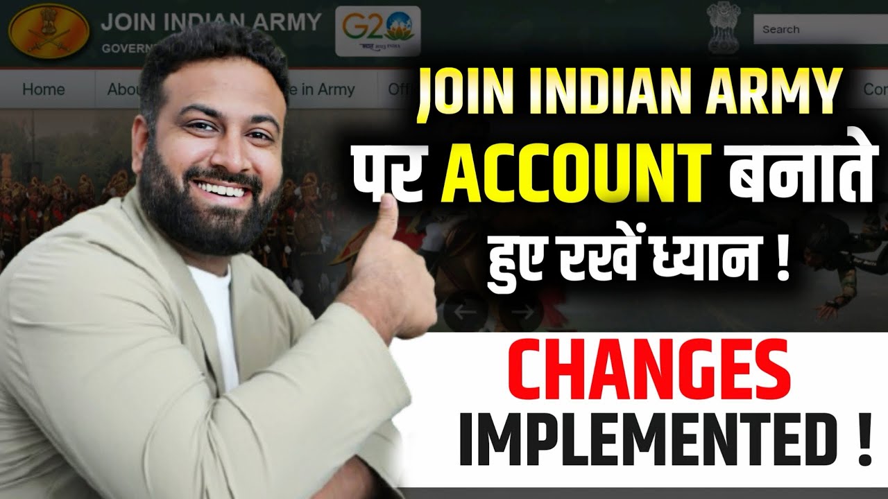 Indian Army Website Registration कैसे करे | ये गलती ना करे🤷&zwj;♂️ Major Changes- How To Create Account