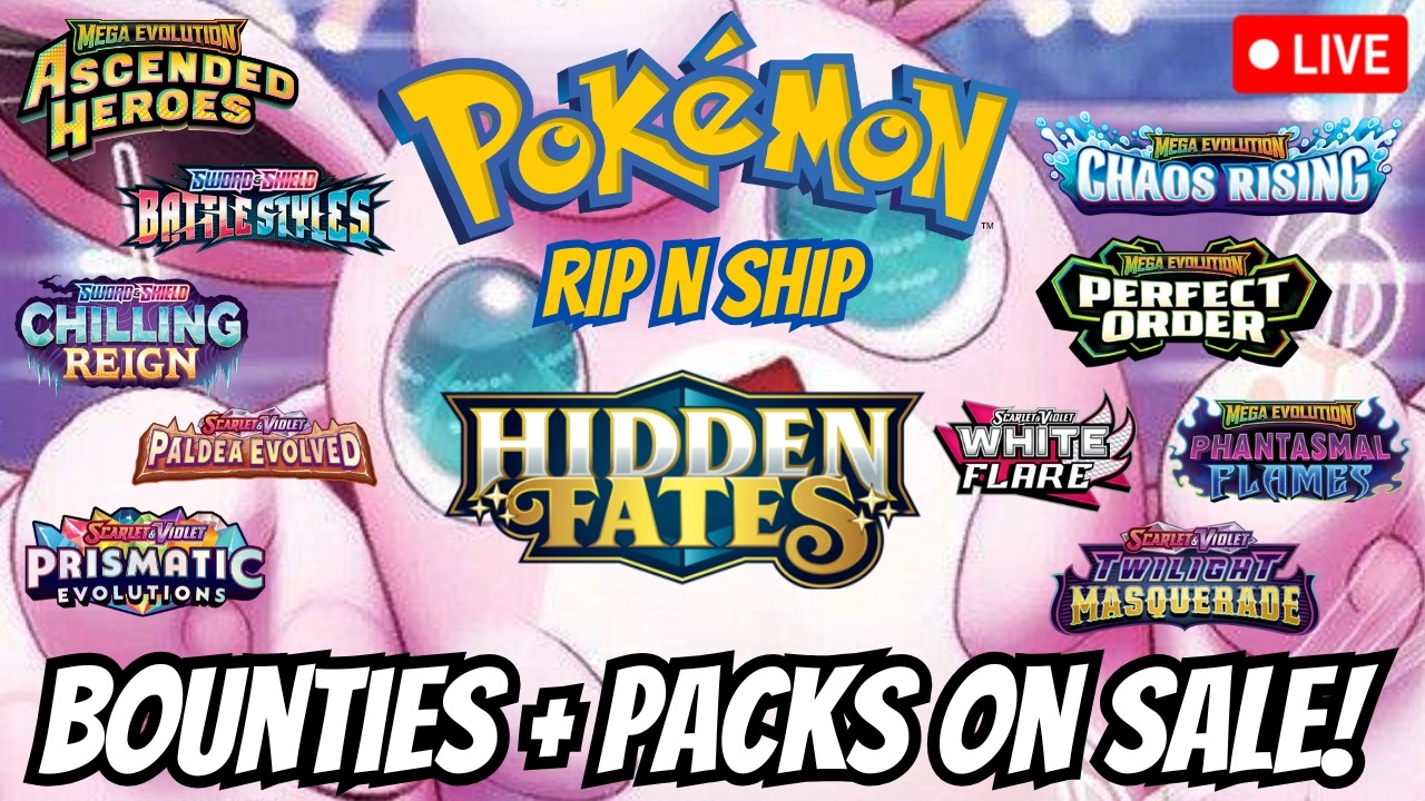 LIVE Pokemon RIP N SHIP! BOUTIES + PACKS ON SALE!!!