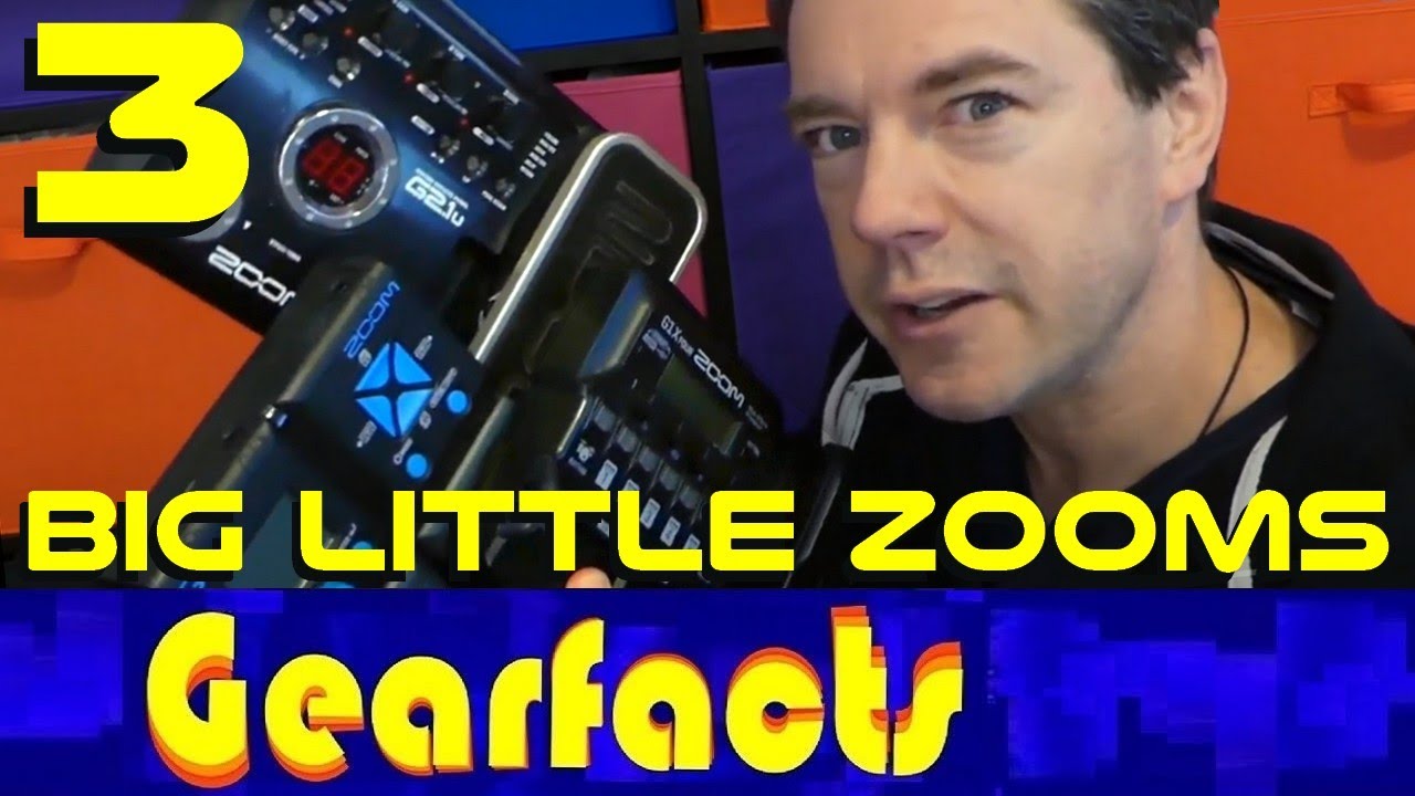 Three BIG little Zooms: G2.1u, G1xon, and G1FOUR multi effects pedals