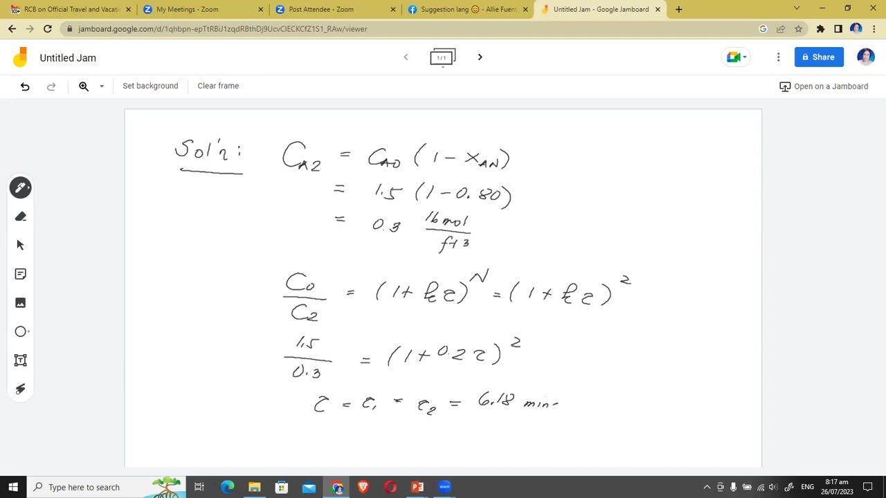 Sample problems on Multiple Reactor Systems