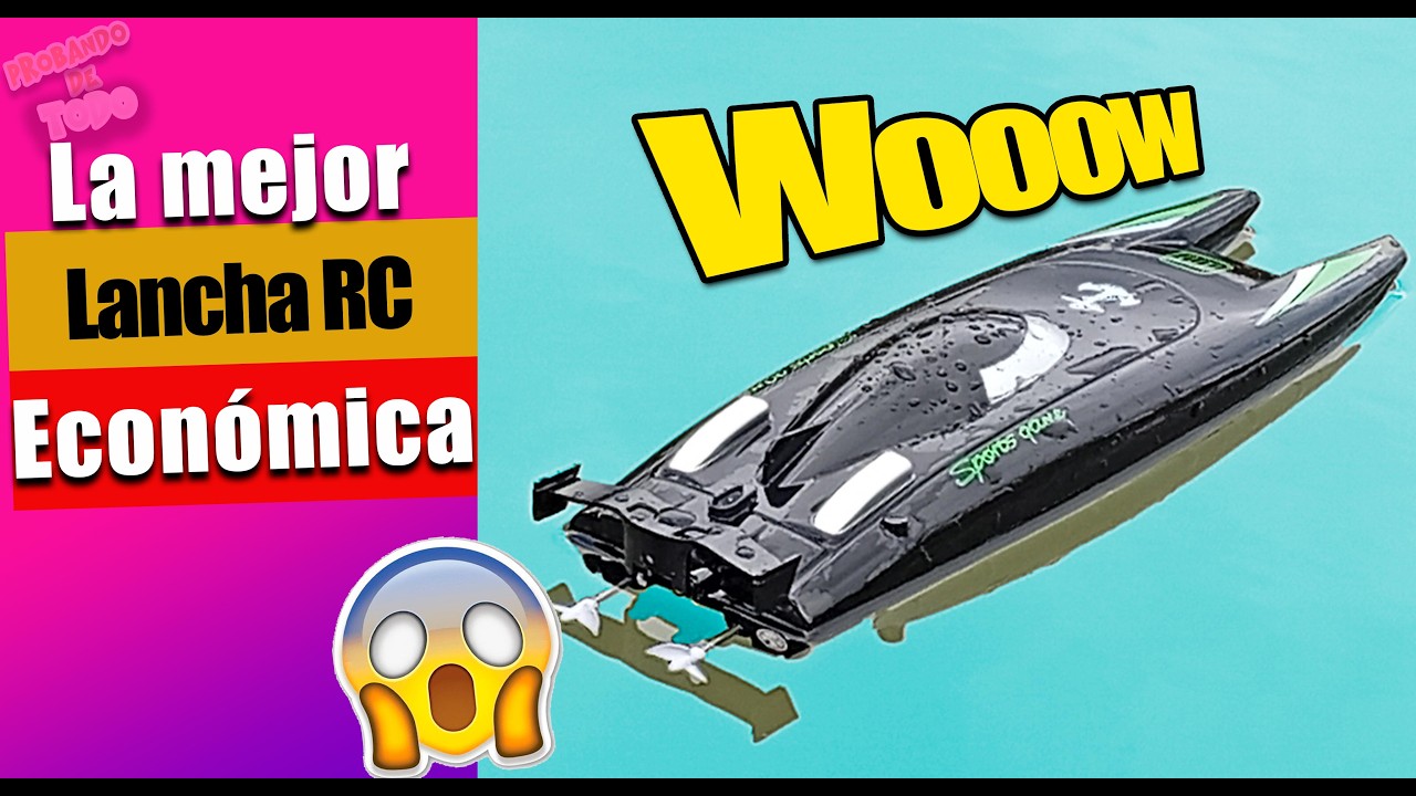 INCREIBLE la mejor LANCHA RC ECONÓMICA muy rápida 🚤 bote rc bueno binito y barato 😱 barco | boat