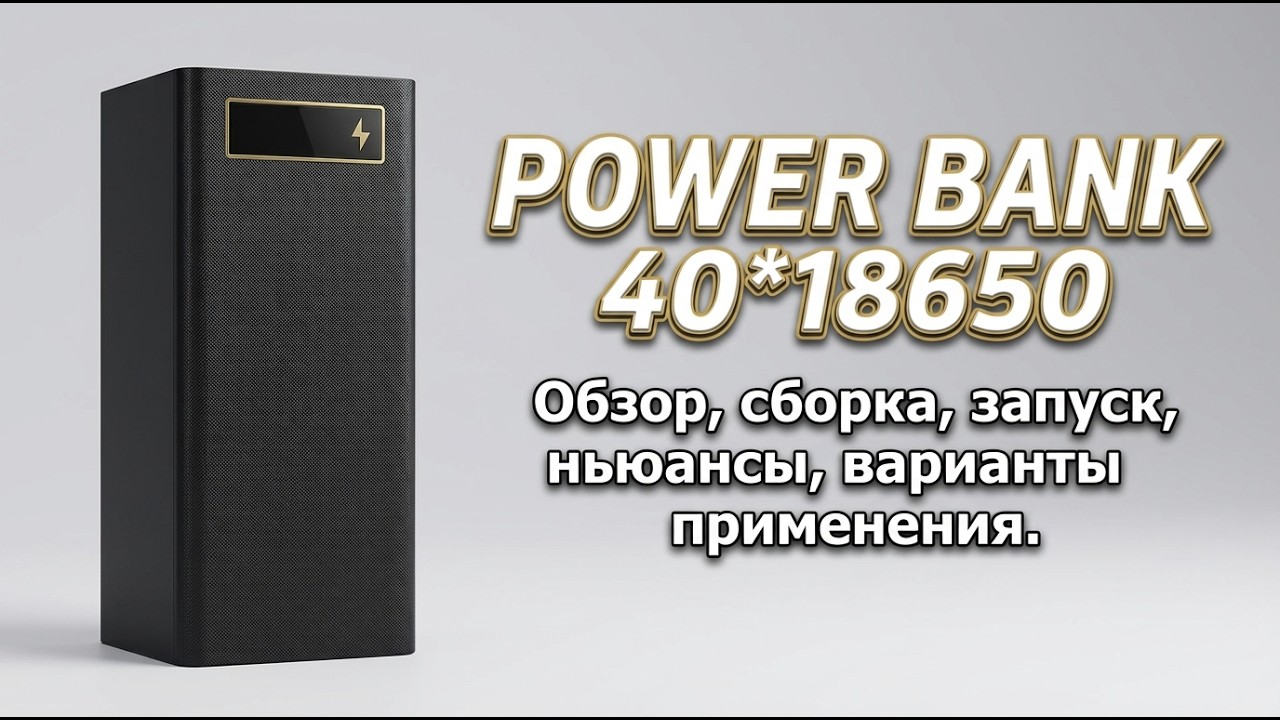 Огромный повербанк на 40 элементов 18650 — реально ли 80 А·ч? Обзор, сборка, тесты, нюансы и прочее.