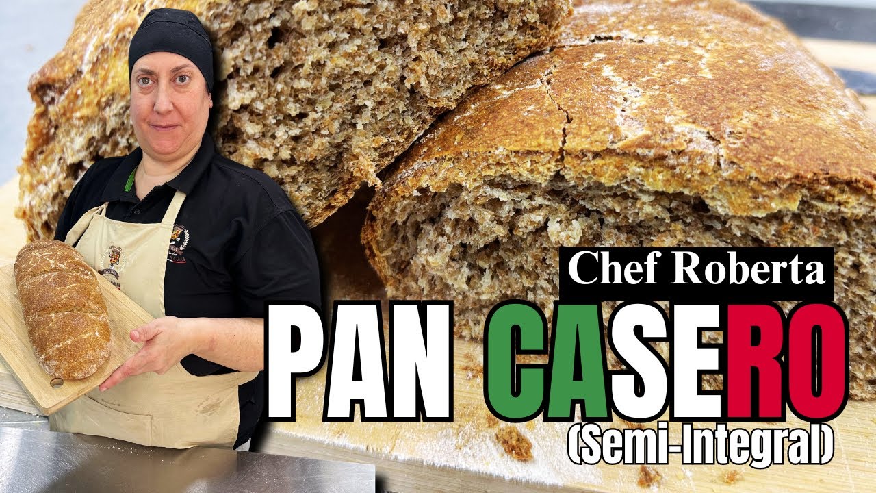 PAN CASERO Semi Integral: MEJOR Que en PANADER&Iacute;A! 🥖🇮🇹 con Chef Roberta || Aroma Roma