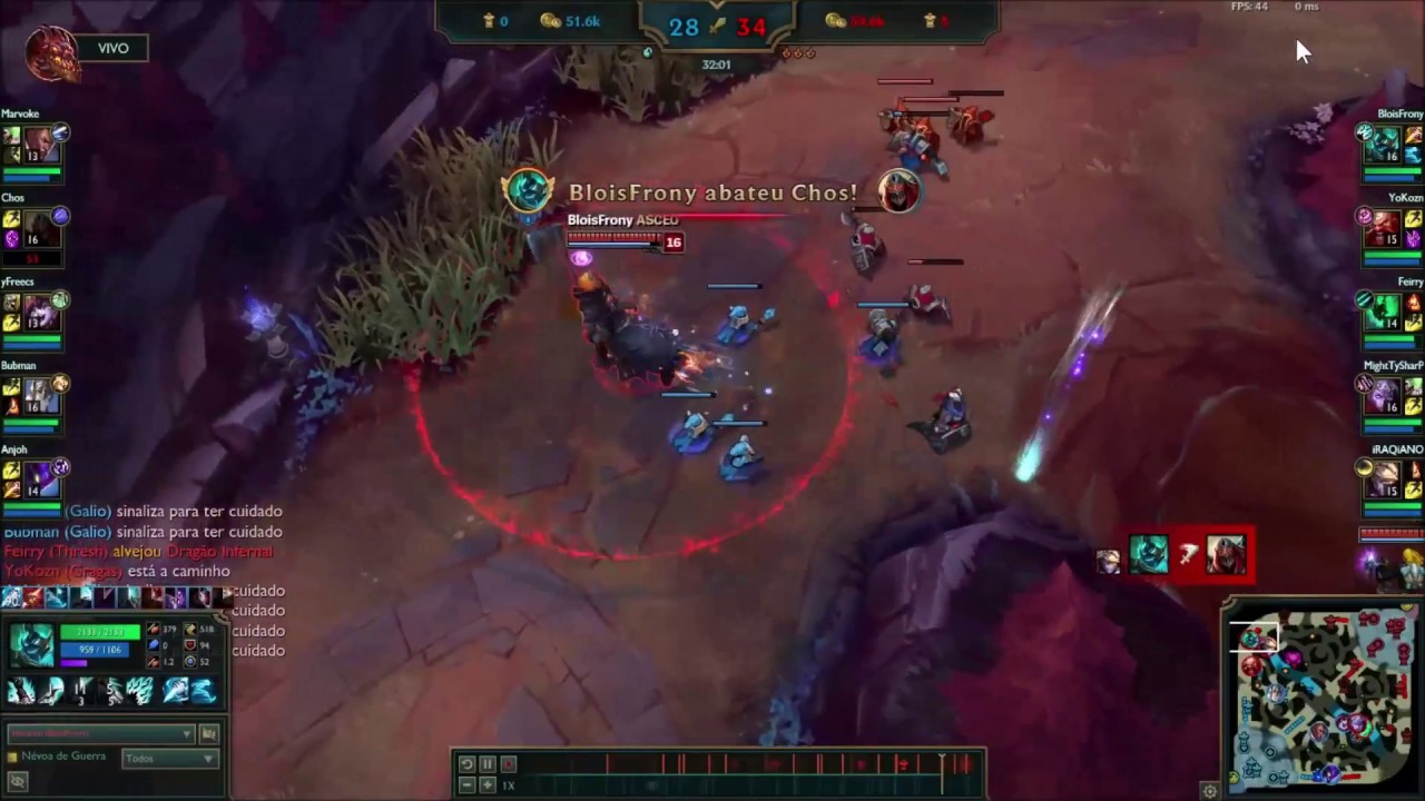 Hecarim Full letalidade explodindo Zed