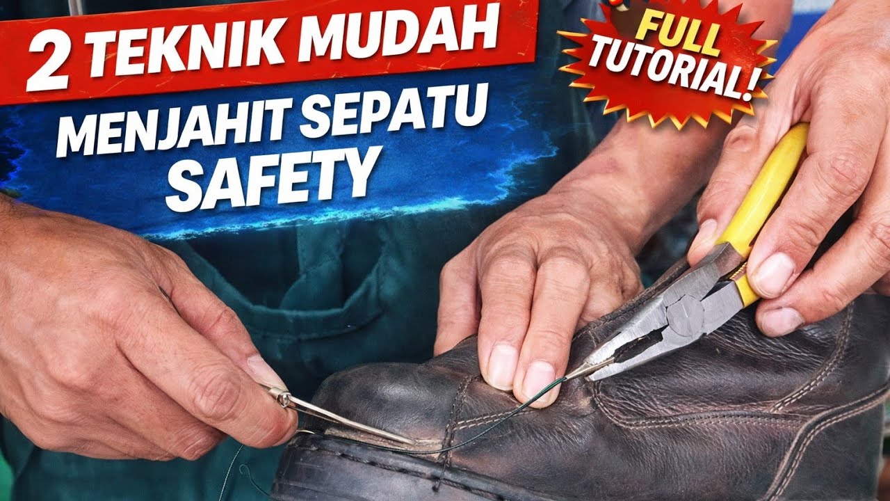 2 Teknik Mudah Menjahit Sepatu Safety yang Kuat & Rapi