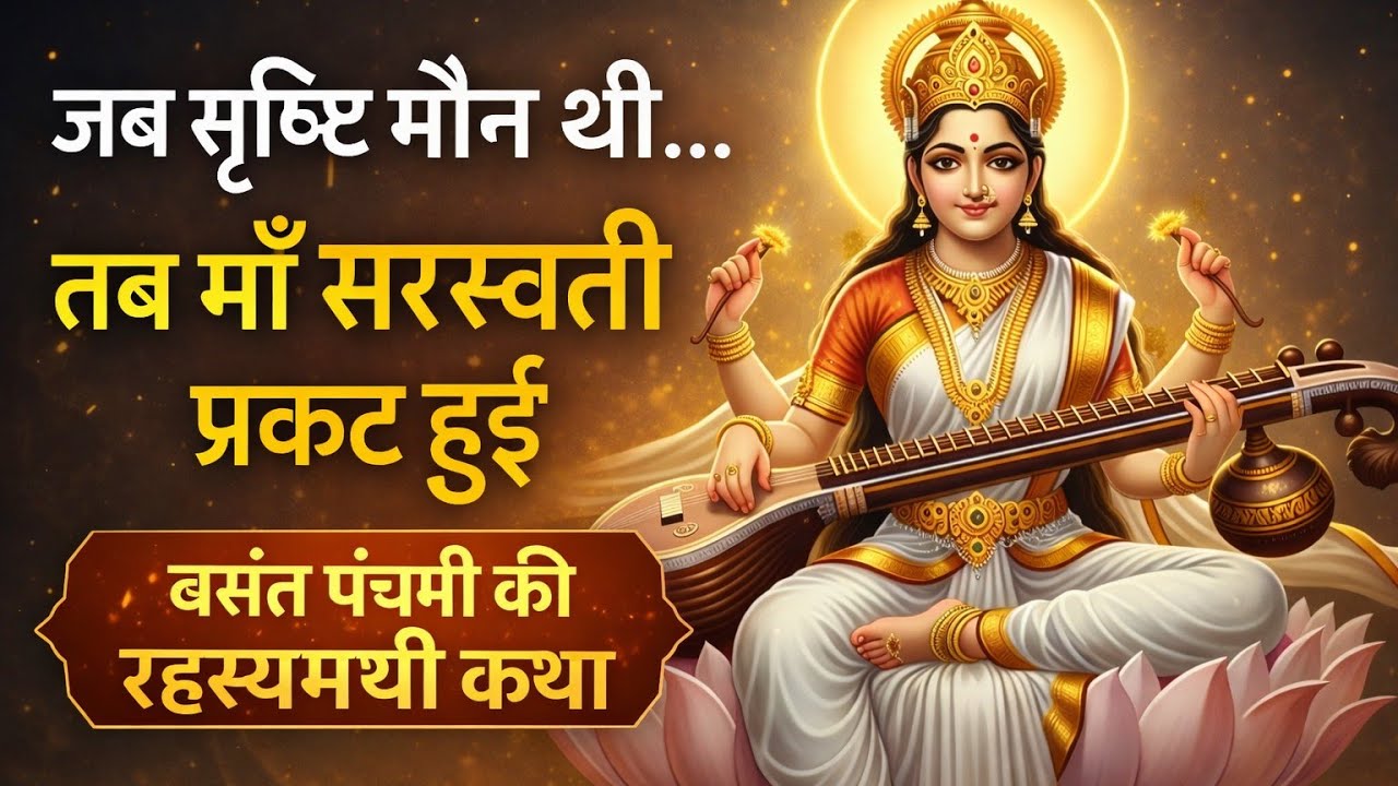 बसंत पंचमी की दिव्य कथा | जब मौन टूटा… माँ सरस्वती का प्राकट्य | Pauranik Story