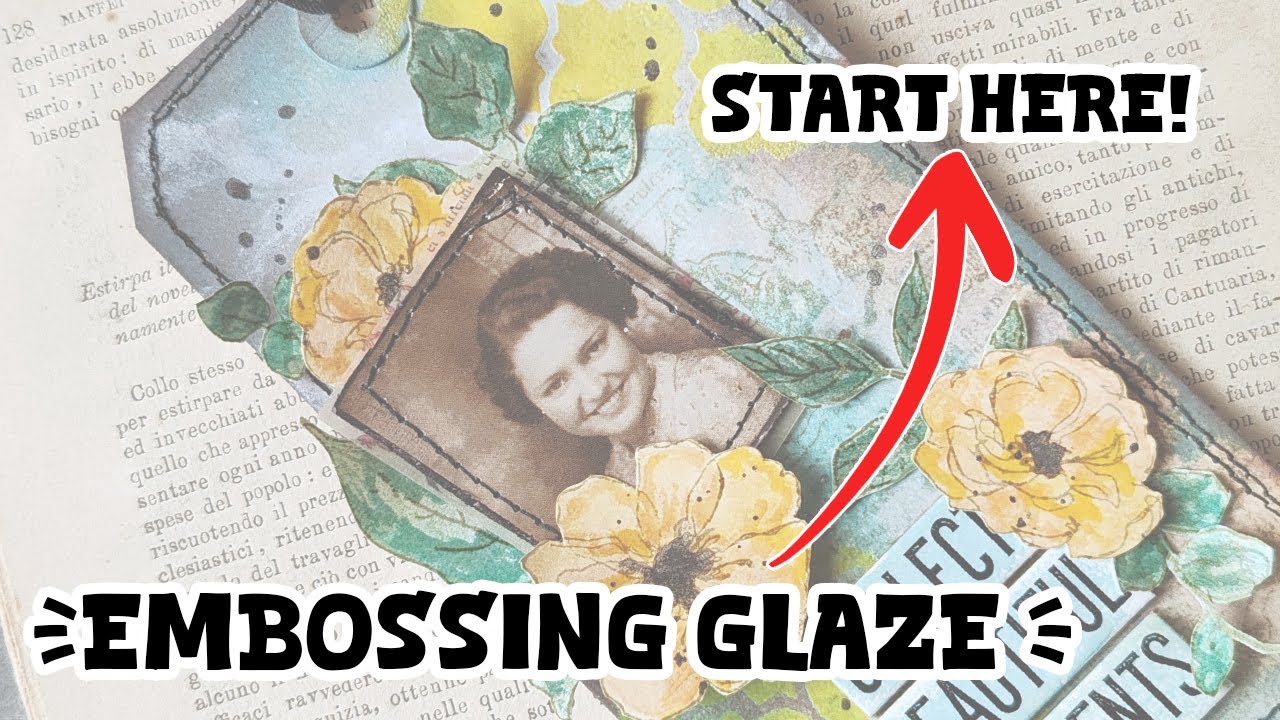 NEW EMBOSSING GLAZE! Tim Holtz + Ranger Mixed Media Tag