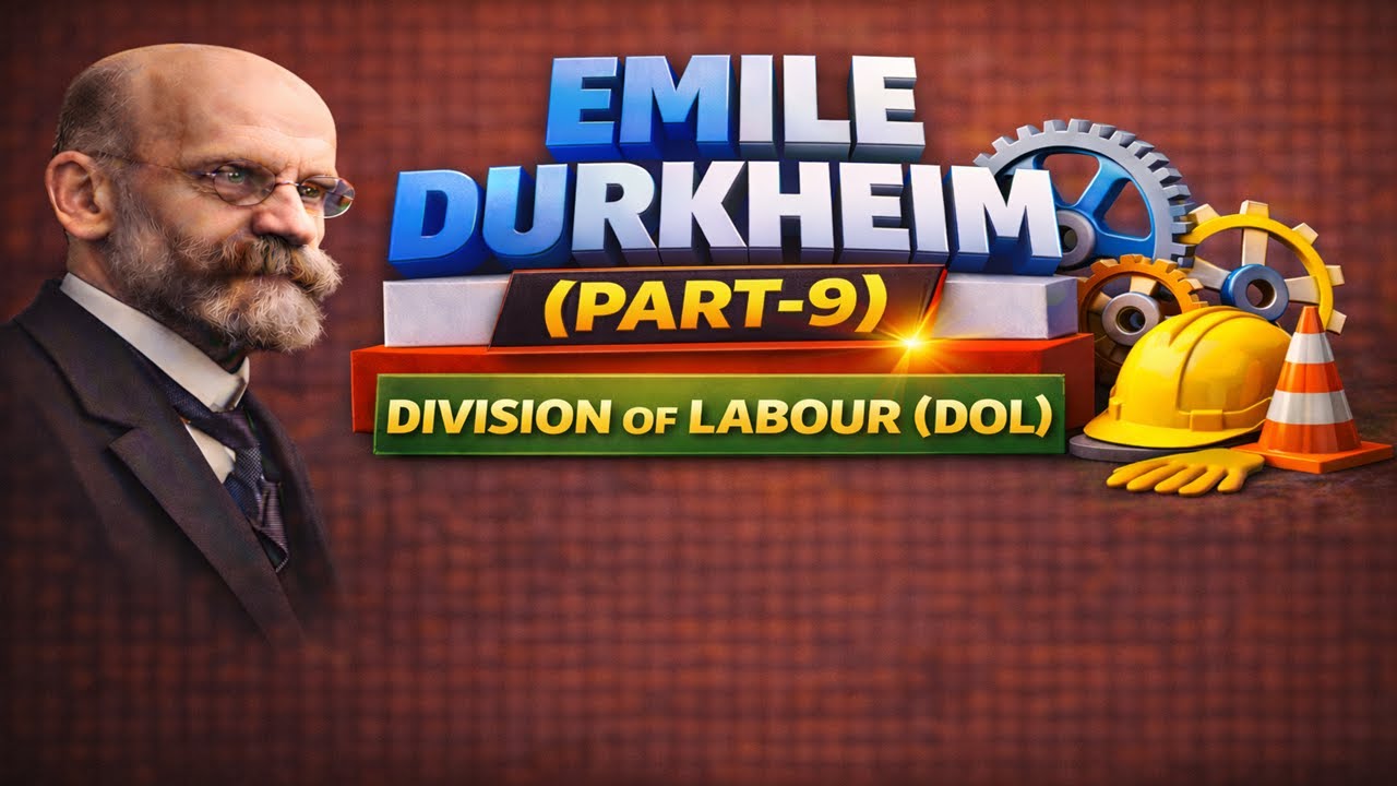 34-Emile Durkheim (Part-9)-Division of Labour, Dynamic Density, Mechanical and Organic Solidarity