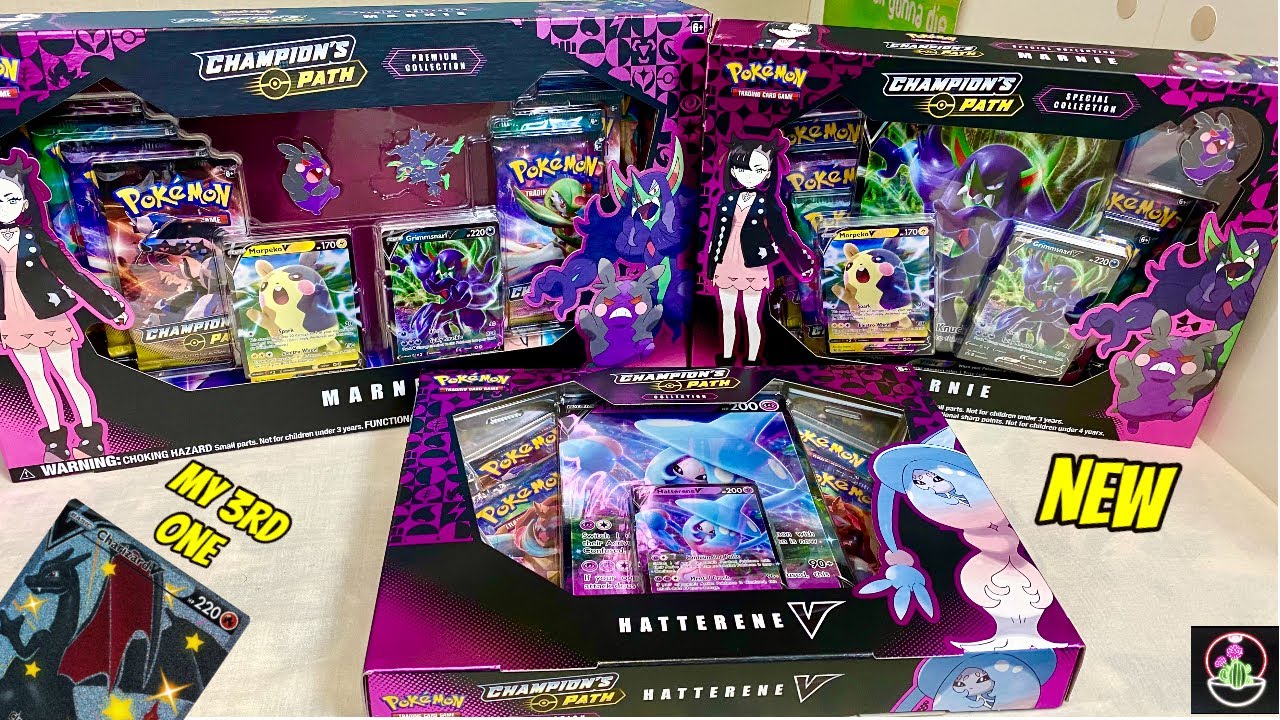 Best Champion&rsquo;s Path product to Buy! New POK&Eacute;MON Marnie Box Opening! My 3rd Shiny Charizard V🔥