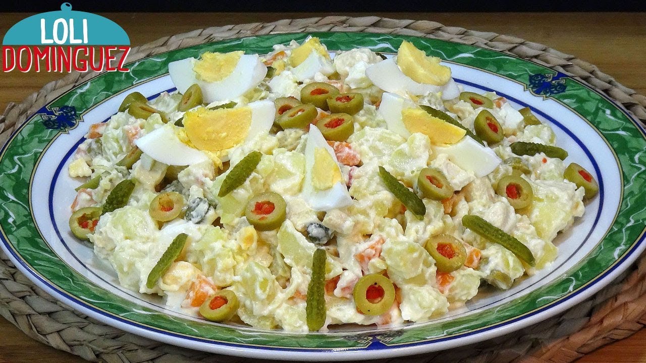 Ensaladilla de patatas con pollo y mayonesa sin huevo (Lactonesa) - Recetas - Loli Domínguez