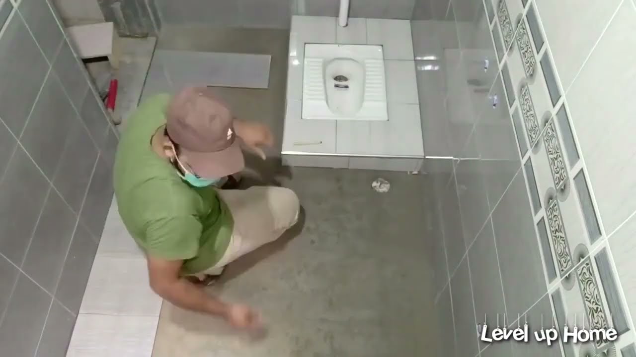Amazing technique Bathroom Tiles installation |  Floor Tiles Installation | How to tile a Bathroom