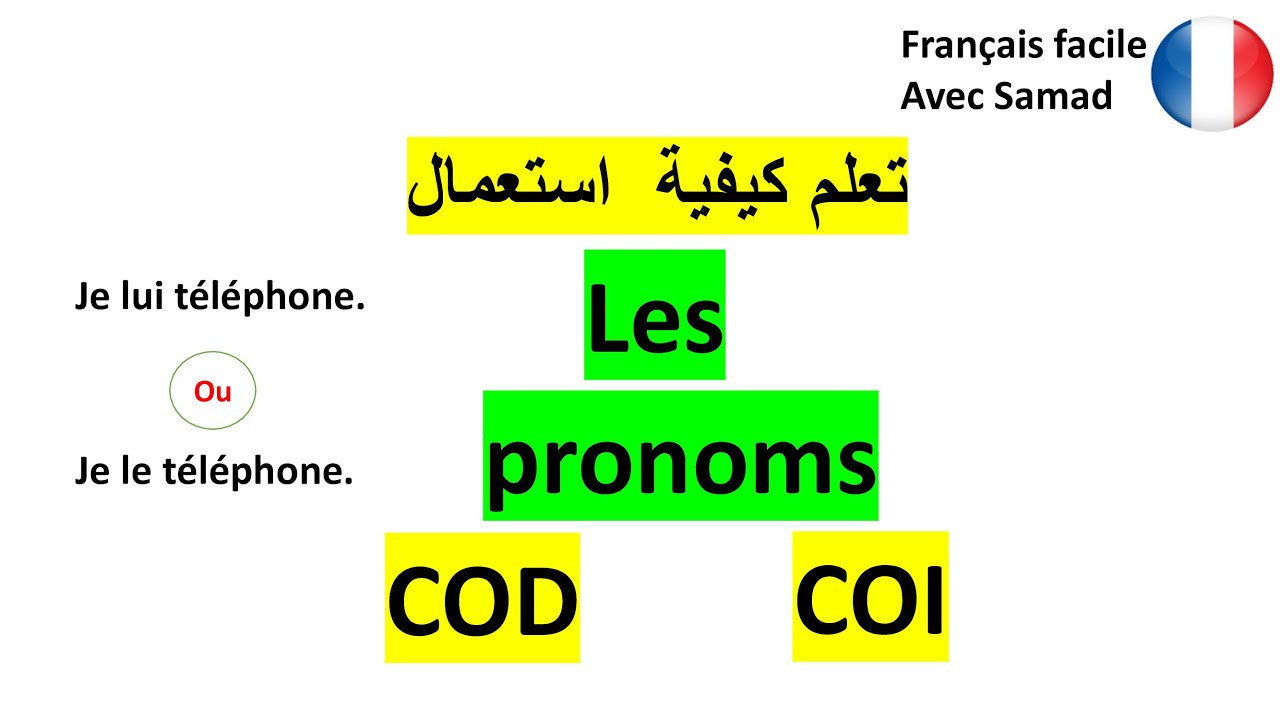 Les pronoms COD et COI  ضمائر المفعول به المباشر و الغير مباشر