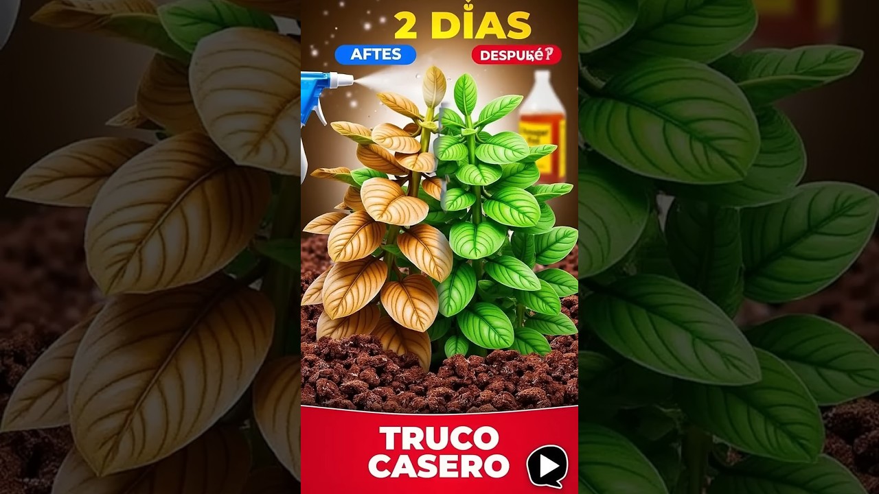 Revive tus plantas secas en 2 d&iacute;as con este truco casero #plantas #cuidadodeplantas #jardin #flores